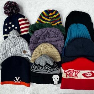 Lot of 11 Beanies winter multi color